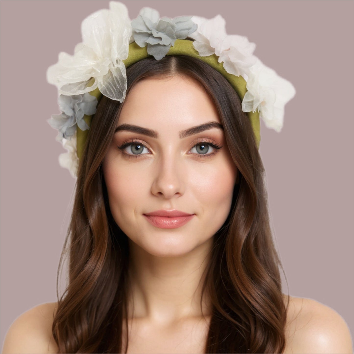 White Thistle Floral Headband