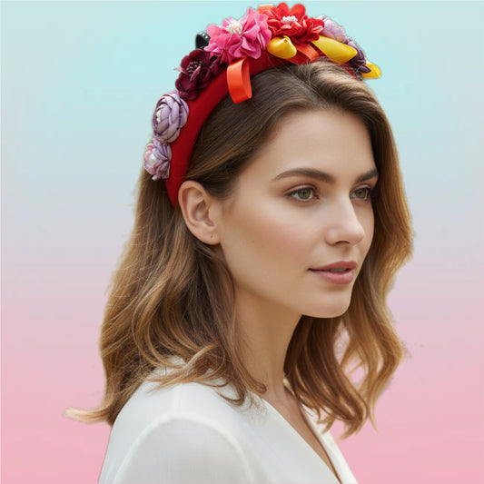 Red Poppy Floral Headband
