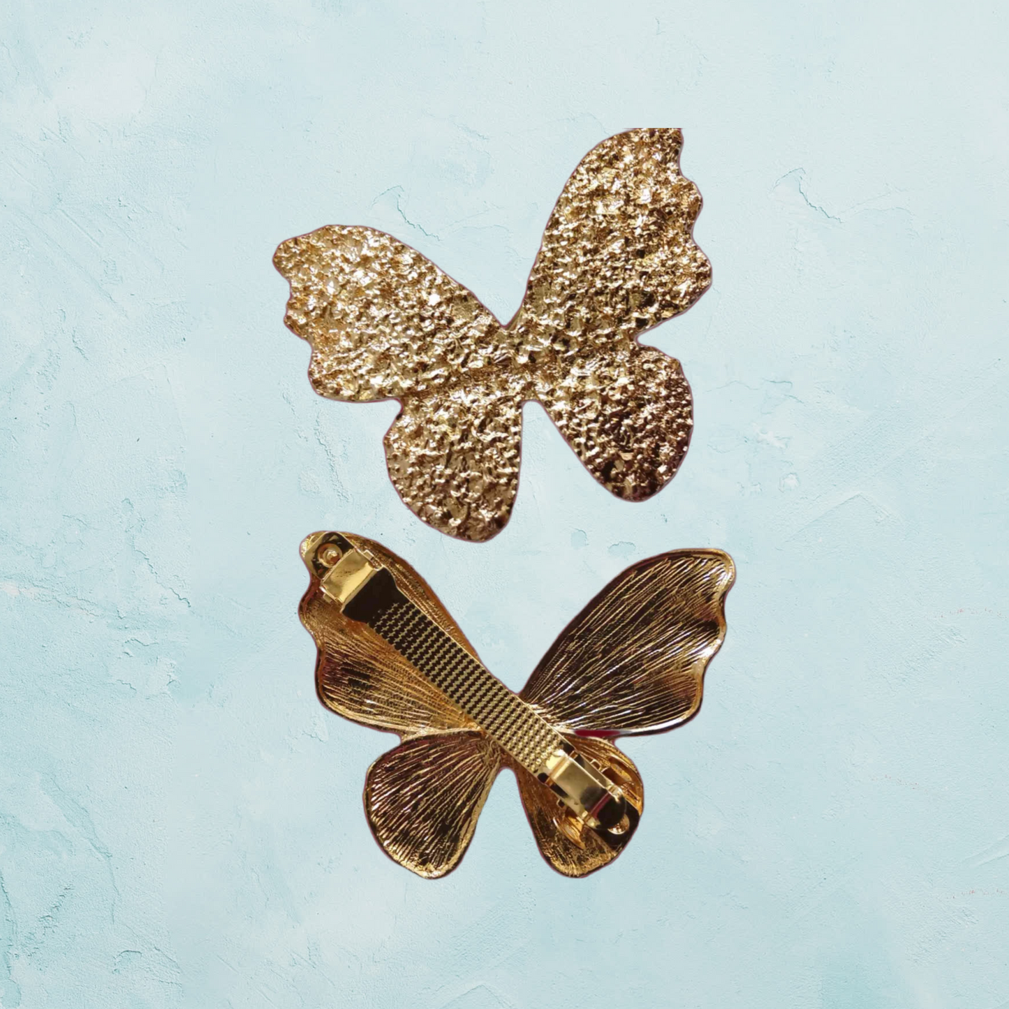 Gold Butterfly Design Hair Clip