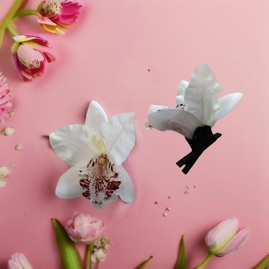 Oriental Orchid Design Hair Clip