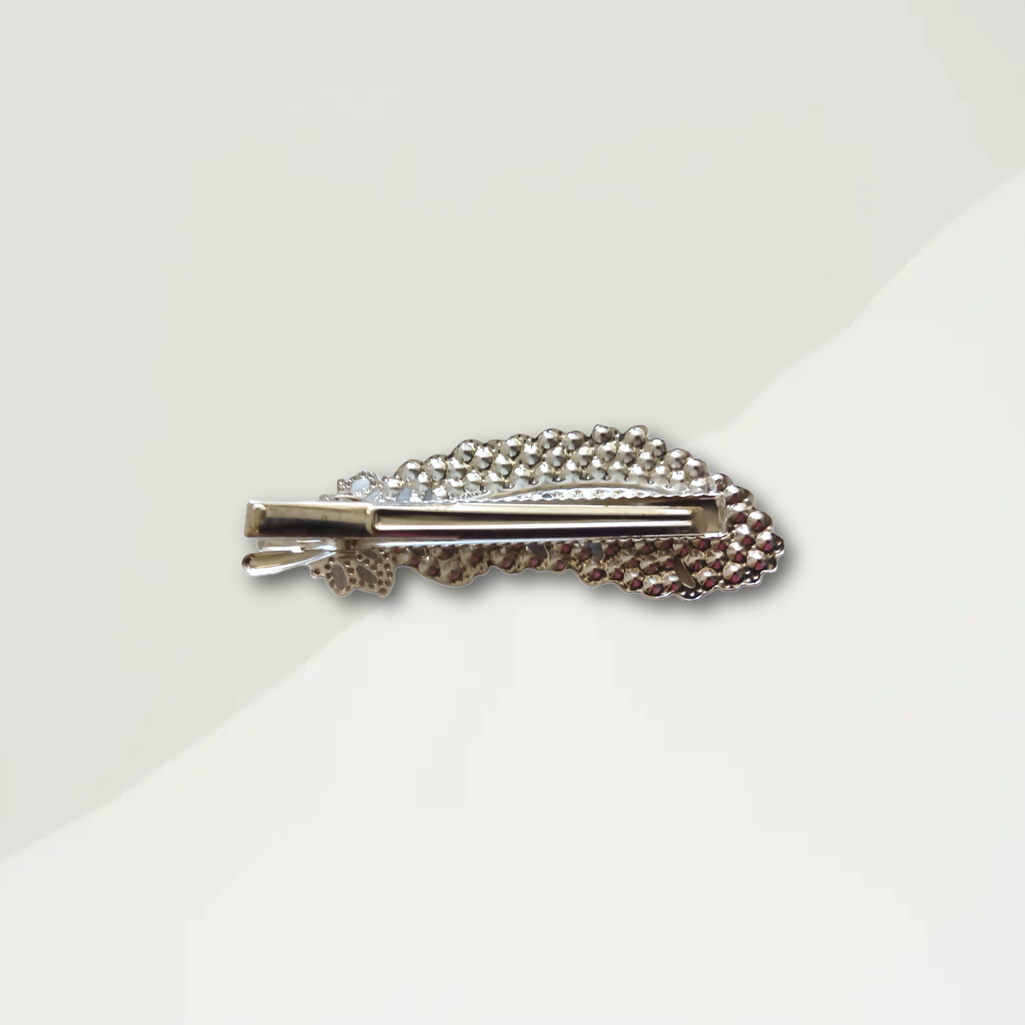Silver Leaf Design Hair Clip