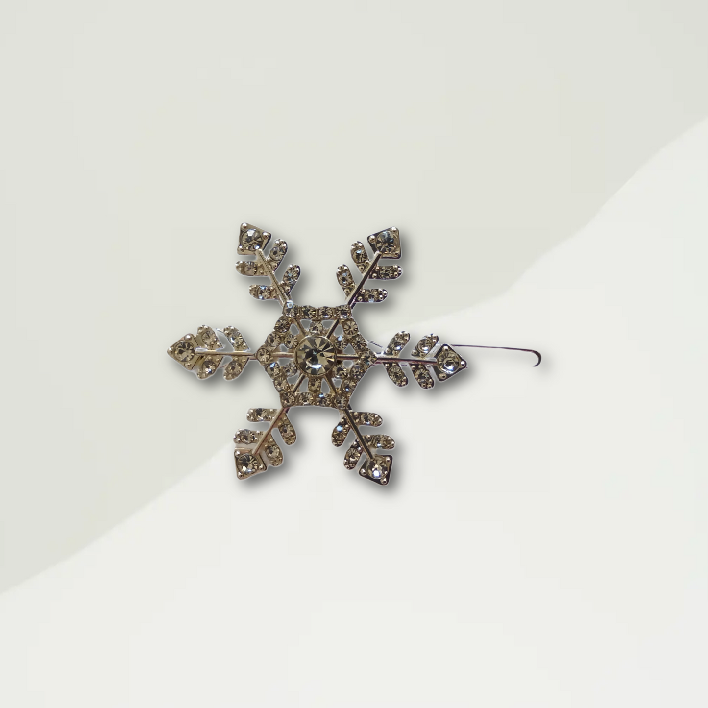 Silver Snowflake Hairclip Pair