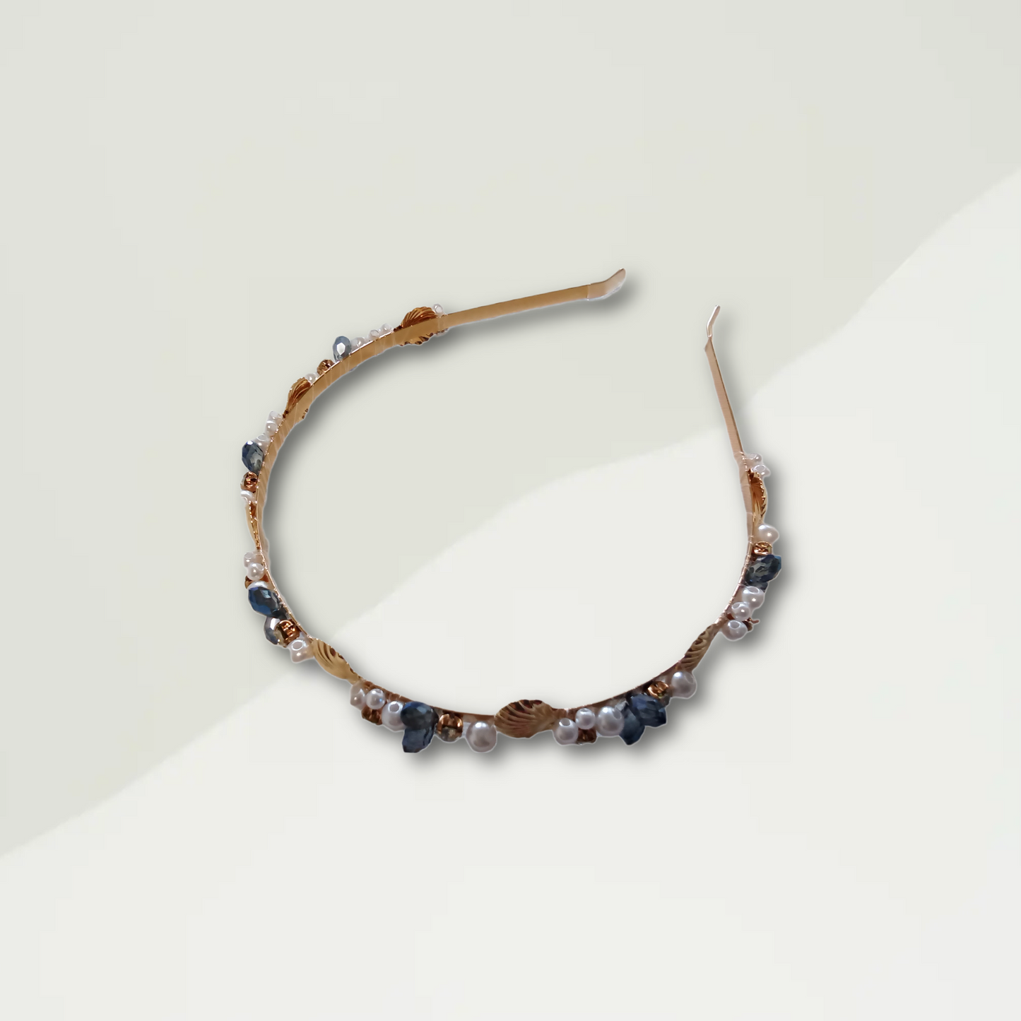 Summer Beach Seashell & Pearl Design Diamante Head Piece