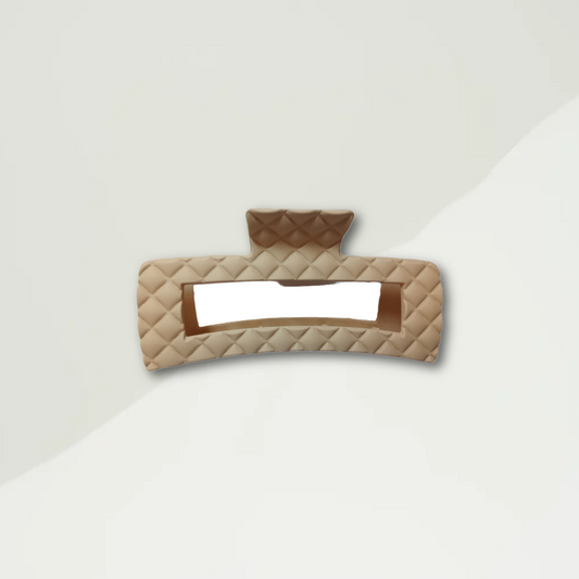 Large Quilted Design Hair Claw