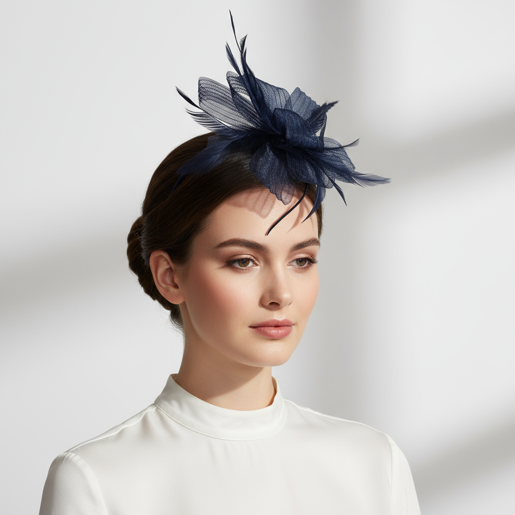 Evelyn Fascinator Headband With Hair Clip