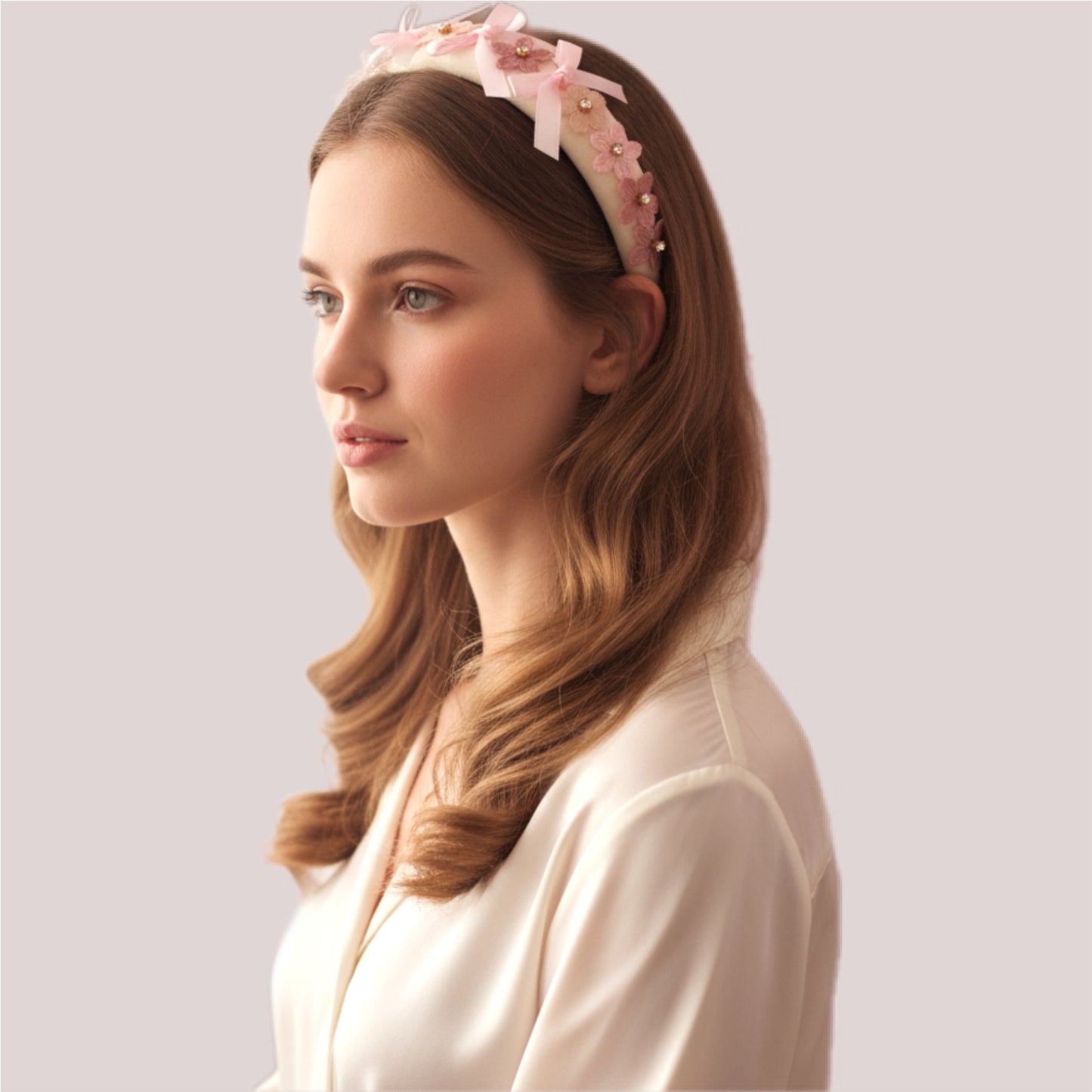 Snowball Floral Headband