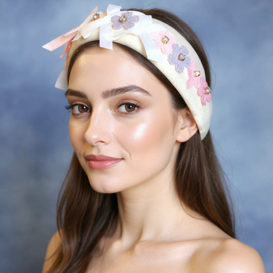 Snowball Floral Headband