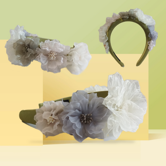 White Thistle Floral Headband