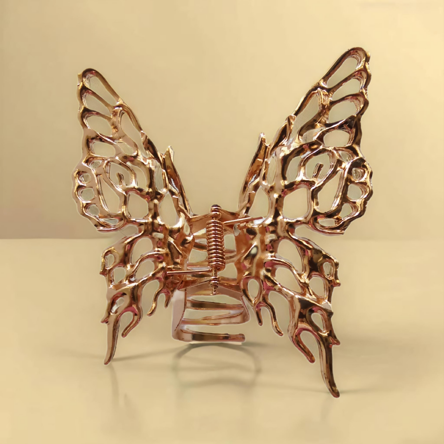 Gold Butterfly Design Hair Claw