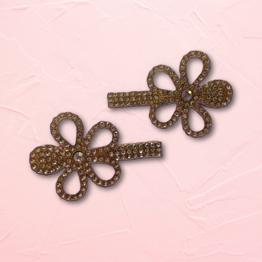 Daisy Design Diamante Hairclip Pair