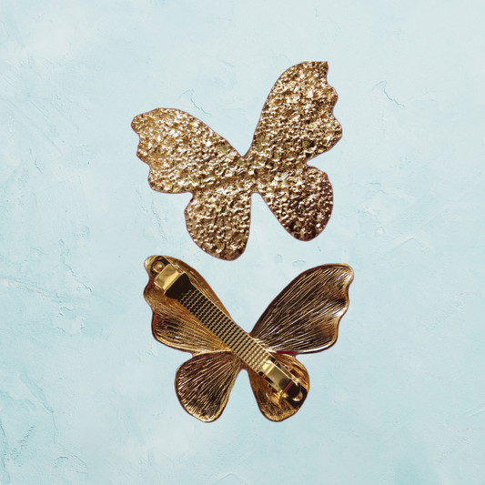 Gold Butterfly Design Hair Clip