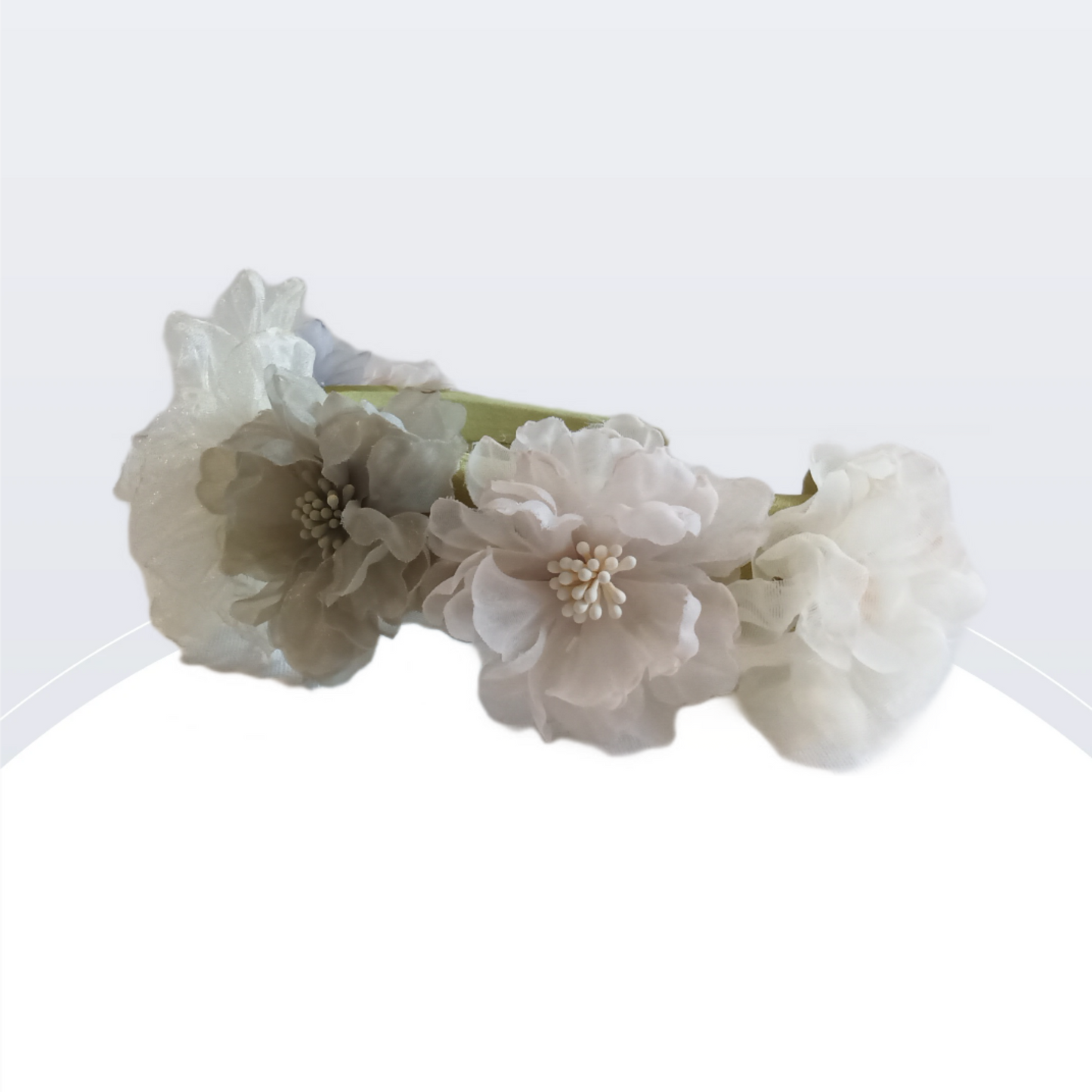 White Thistle Floral Headband