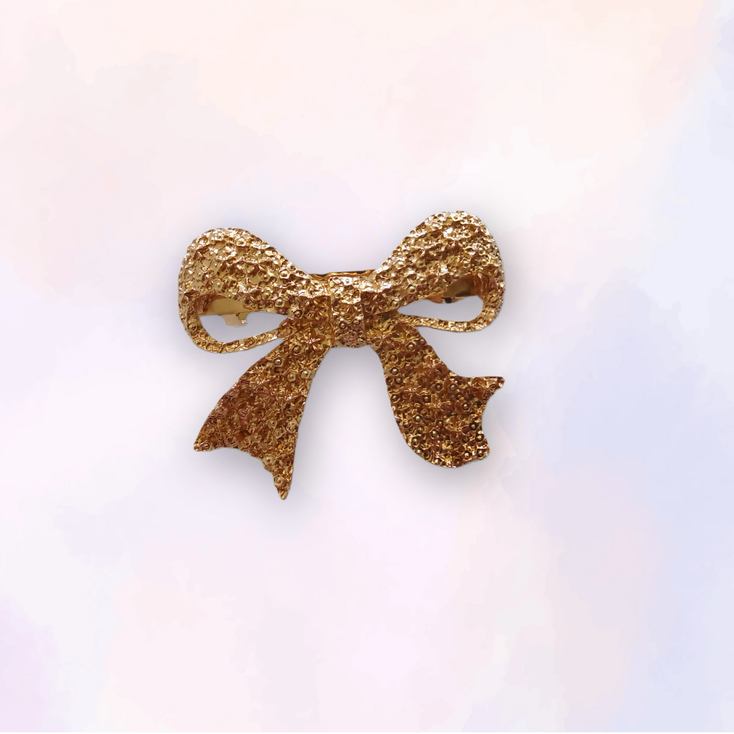 Gold Ribbon Design Hair Clip