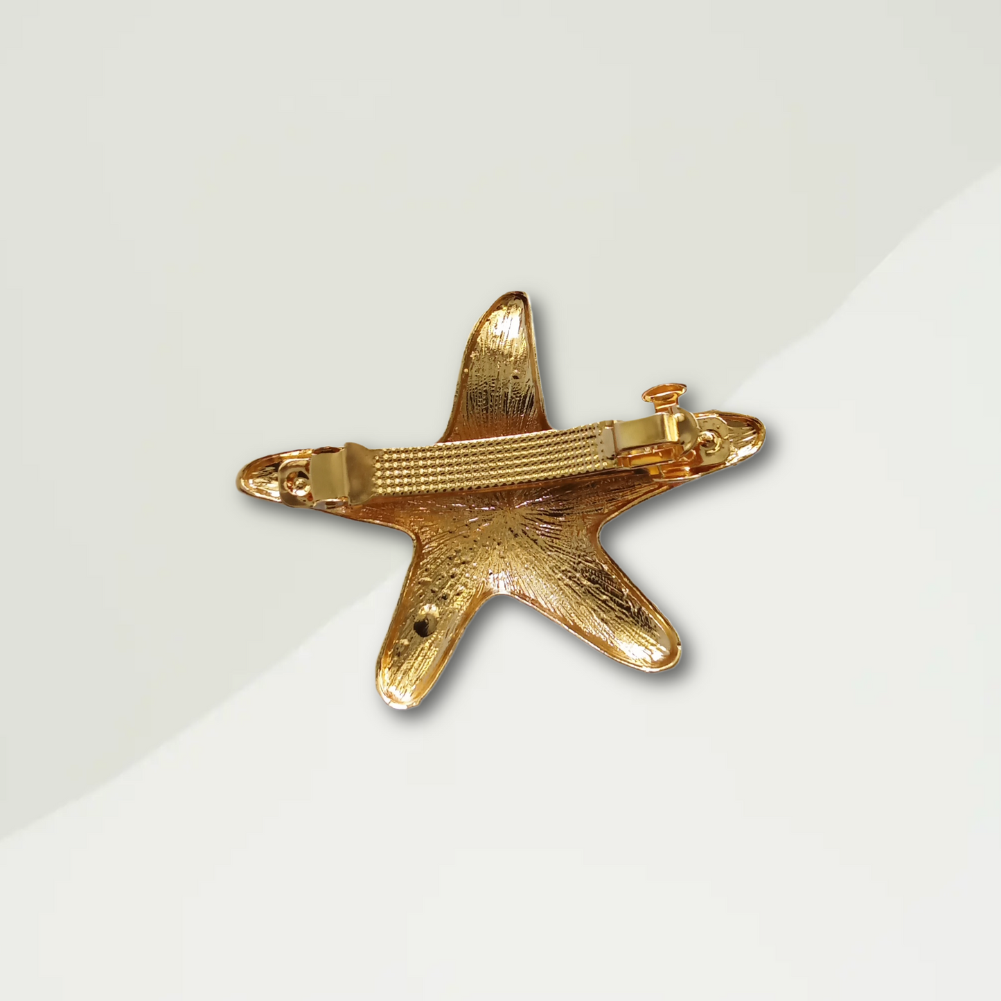 Gold Starfish Design Hair Clip