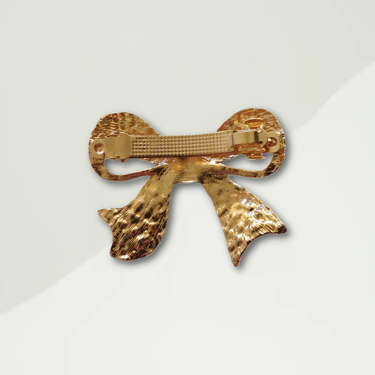 Gold Ribbon Design Hair Clip