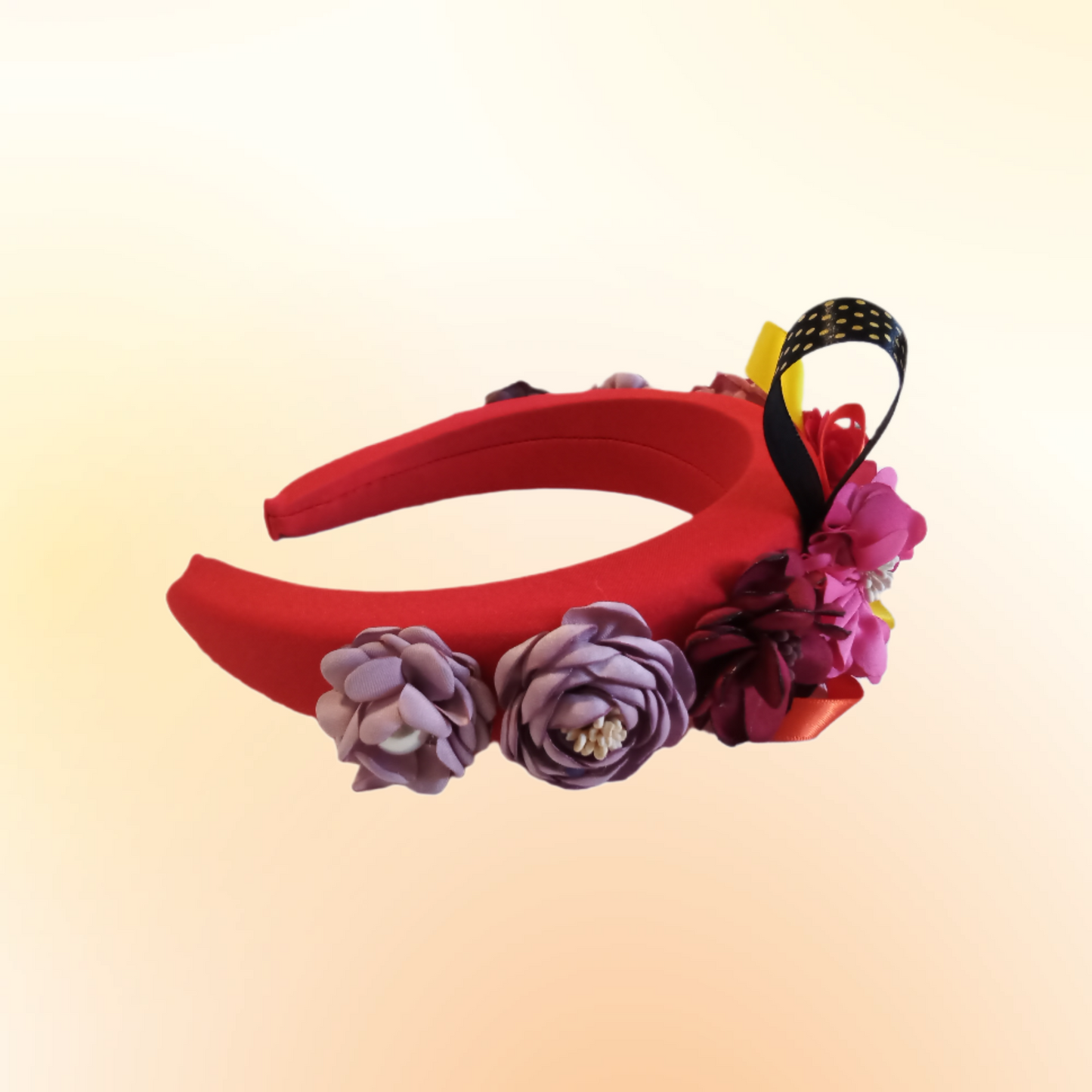 Red Poppy Floral Headband