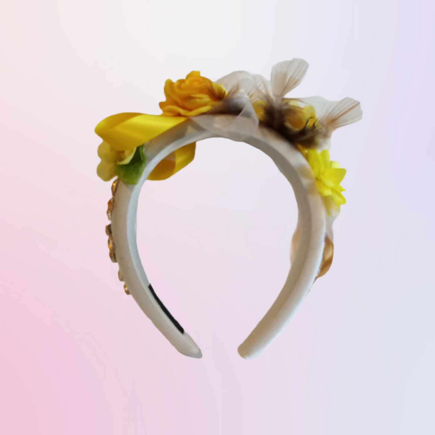 Yellow Rose Floral Headband