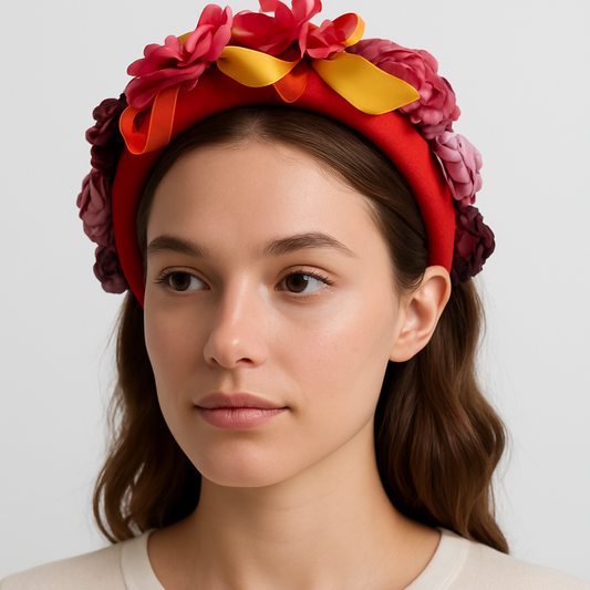 Red Poppy Floral Headband